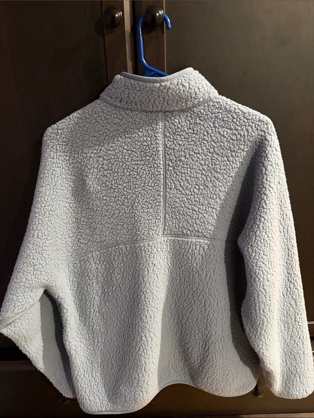 TNA Polartech Light blue grey Sherpa Zip-Up Pullover - Picture 4 of 4